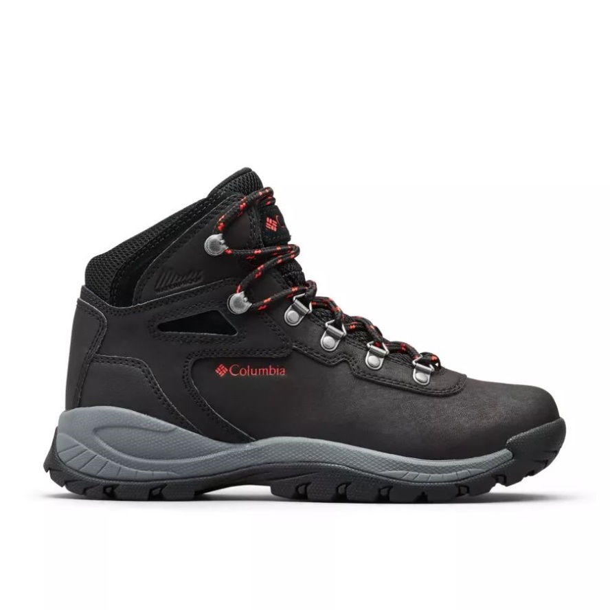 Black/Poppy Red Women's Newton Ridge Plus Waterproof Hiking Boot Columbia Sale