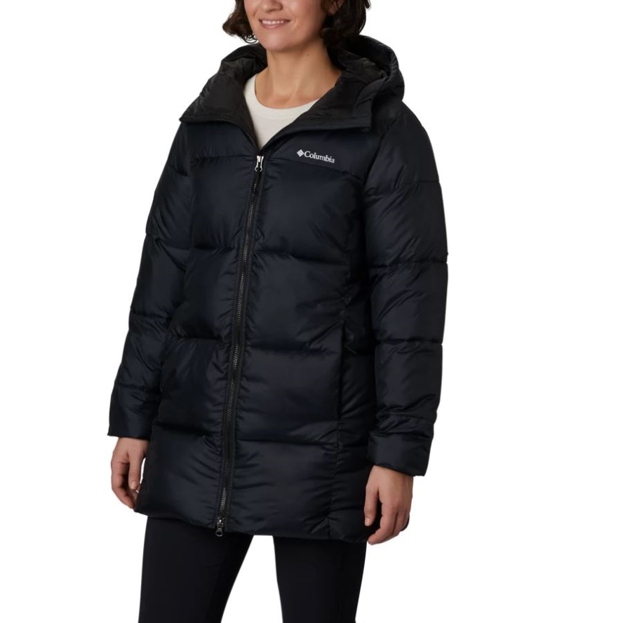 Black Puffect Mid Hooded Jacket Columbia Sale