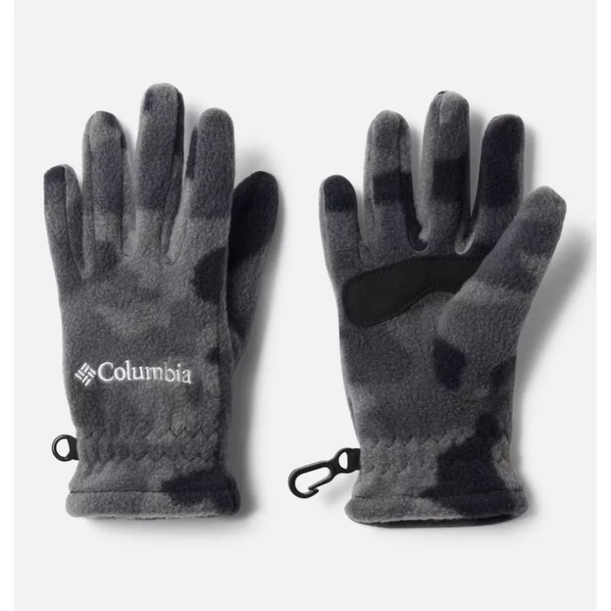 Black Trad Camo Kids' Fast Trek Fleece Gloves Columbia Sale