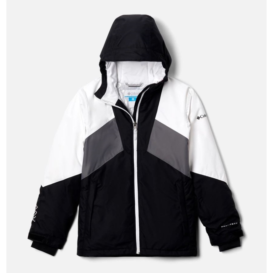 Black/White/City Grey Columbia AU Sale Youth Alpine Diva Ski Jacket