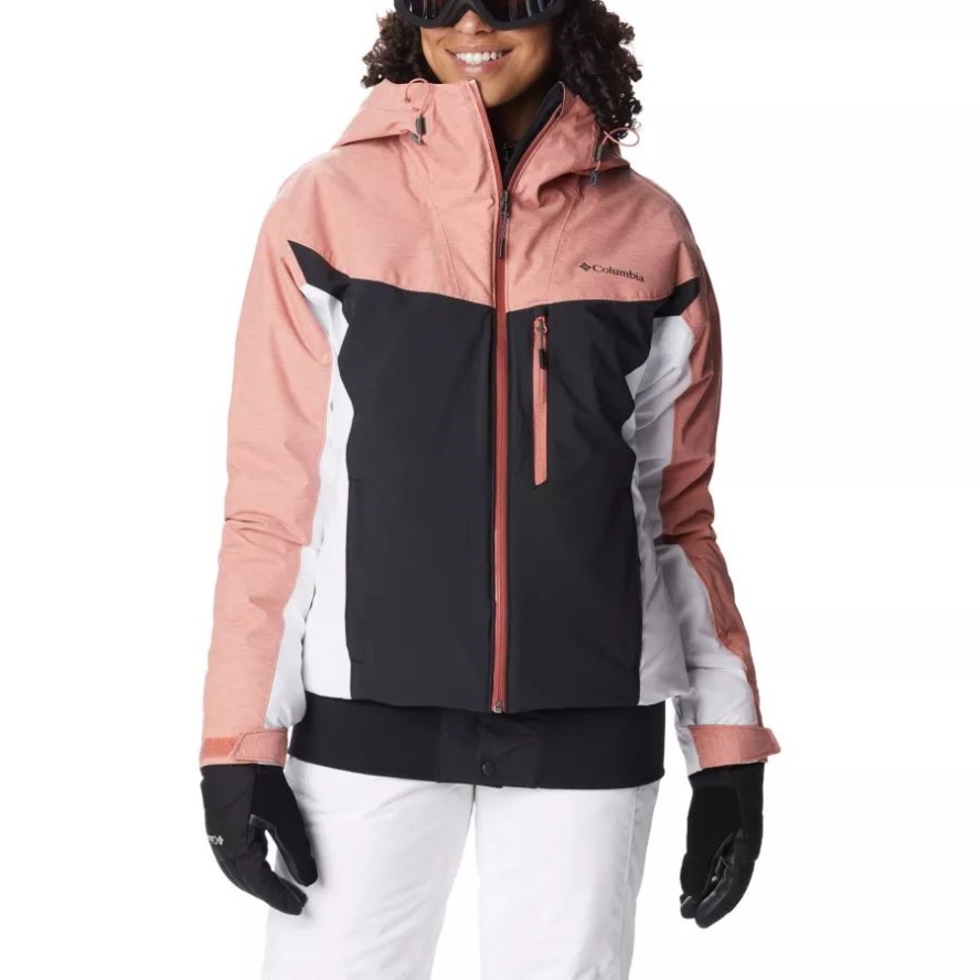 Black/White/Dark Coral Columbia Sale Women's Sweet Shredder Insulated Jacket