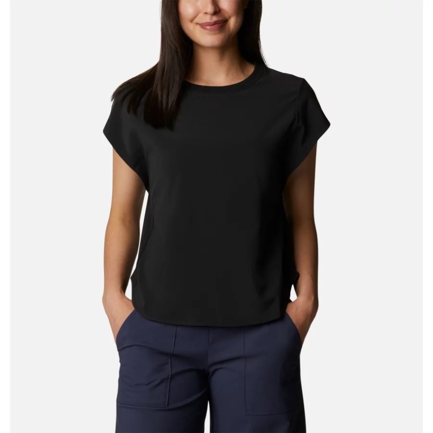 Black Women's Bowen Lookout Short Sleeve Tee Columbia Sale