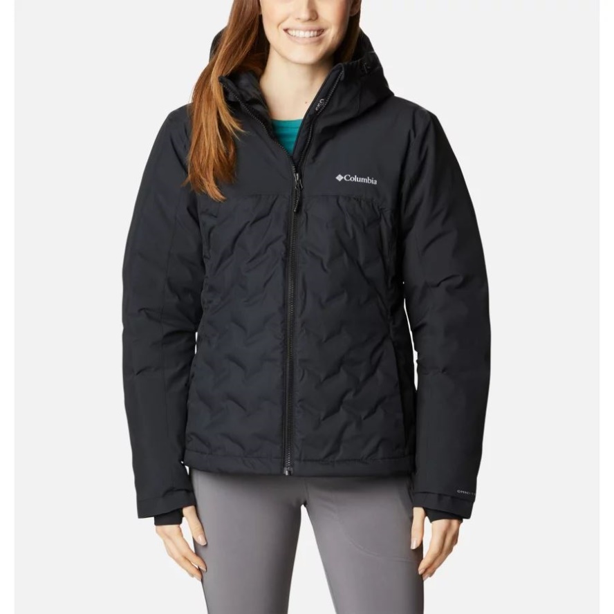 Black Women's Grand Trek II Waterproof Hooded Down Jacket Columbia Sale