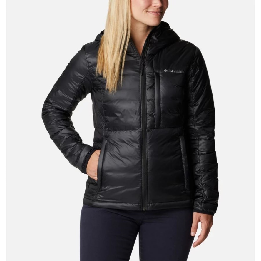 Black Women's Infinity Summit Omni-Heat Infinity Double Wall Down Hooded Jacket Columbia Sale
