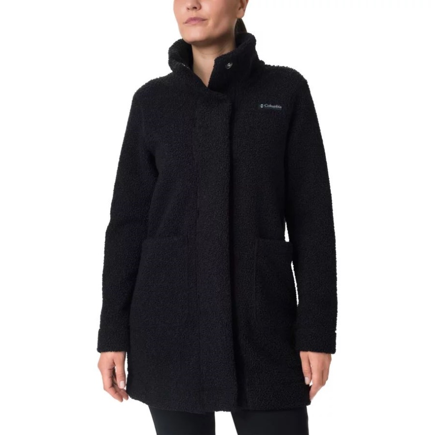 Black Women's Panorama Long Fleece Coat Columbia Sale