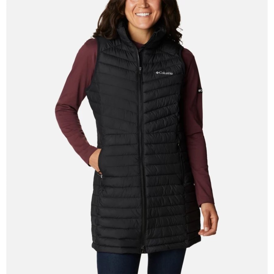 Black Women's Slope Edge Long Vest Columbia Sale
