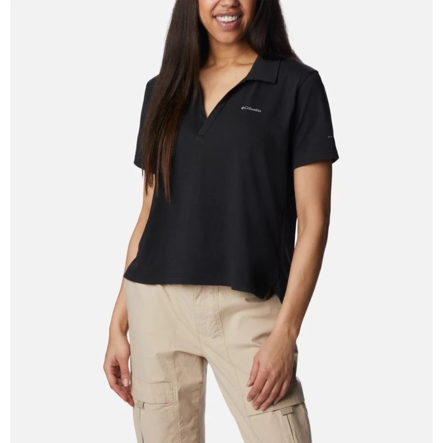 Black Women's Sun Trek Polo Columbia Sale