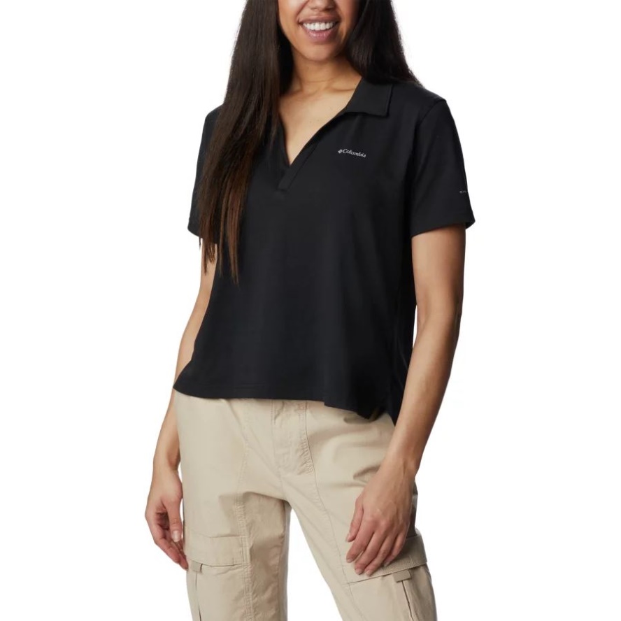 Black Women's Sun Trek Technical Polo Columbia Sale