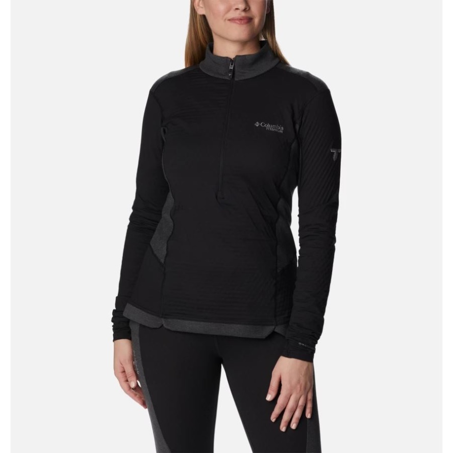 Black Women's Titan Pass Helix Quarter Zip Pullover Columbia Sale