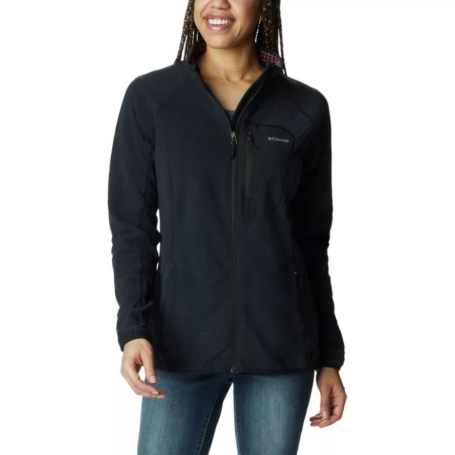 Black Women's W Outdoor Tracks Technical Fleece Jacket Columbia Sale