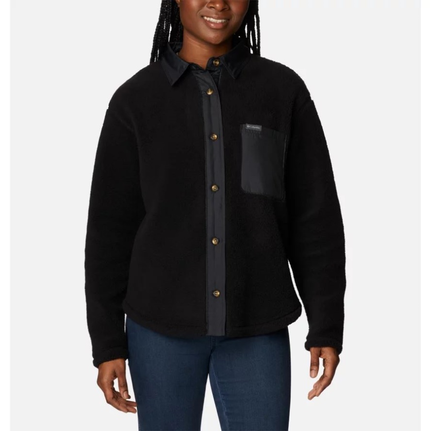 Black Women's West Bend Fleece Shirt Jacket Columbia Sale