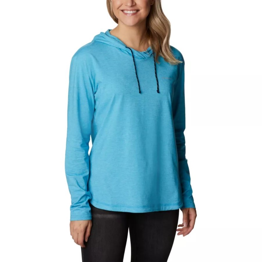 Blue Chill Heather Women's Sun Trek Hooded Pullover Columbia Sale