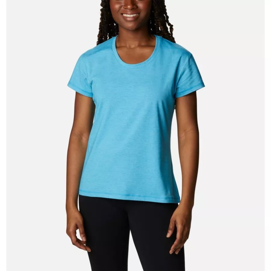 Blue Chill Heather Women's Sun Trek T-Shirt Columbia Sale