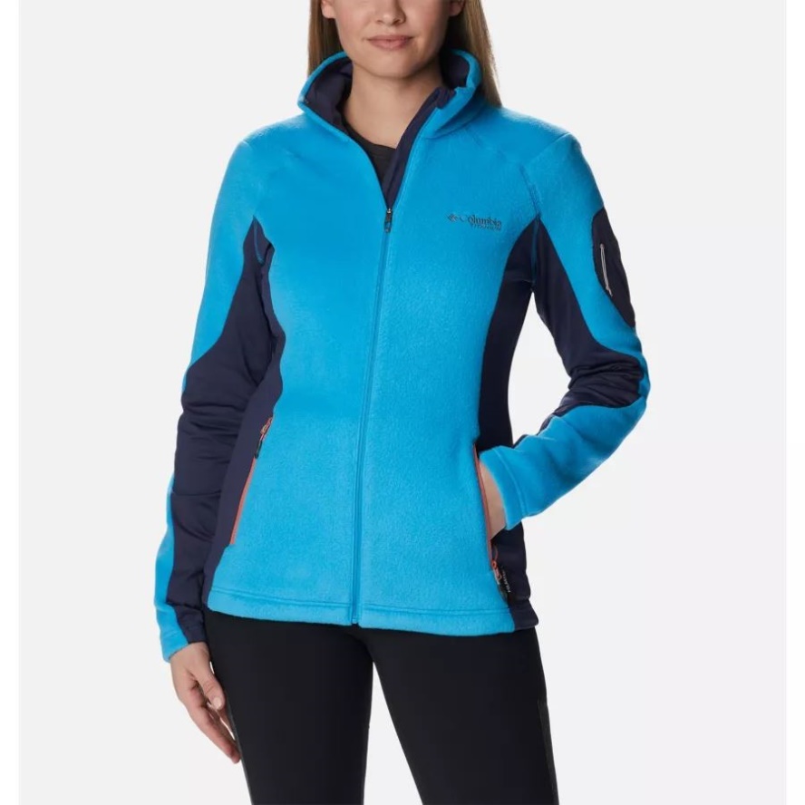 Blue Chill/Nocturnal Women's Titan Pass 2.0 II Full Zip Fleece Jacket Columbia Sale