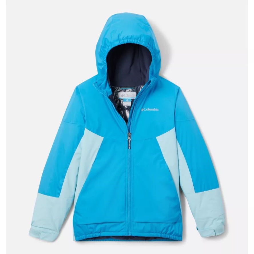 Blue Chill/Spring Blue Girls' Snow Problem Jacket Columbia Sale