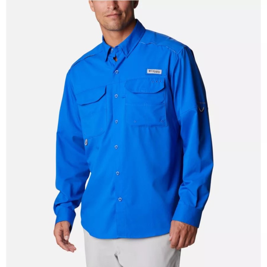Blue Macaw Columbia Sale Men's PFG Blood and Guts Zero Woven Long Sleeve Shirt