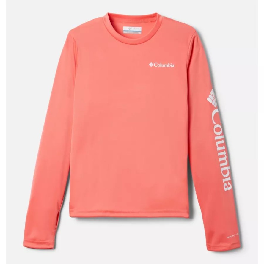 Blush Pink Columbia Sale Kids' Fork Stream Long Sleeve Shirt