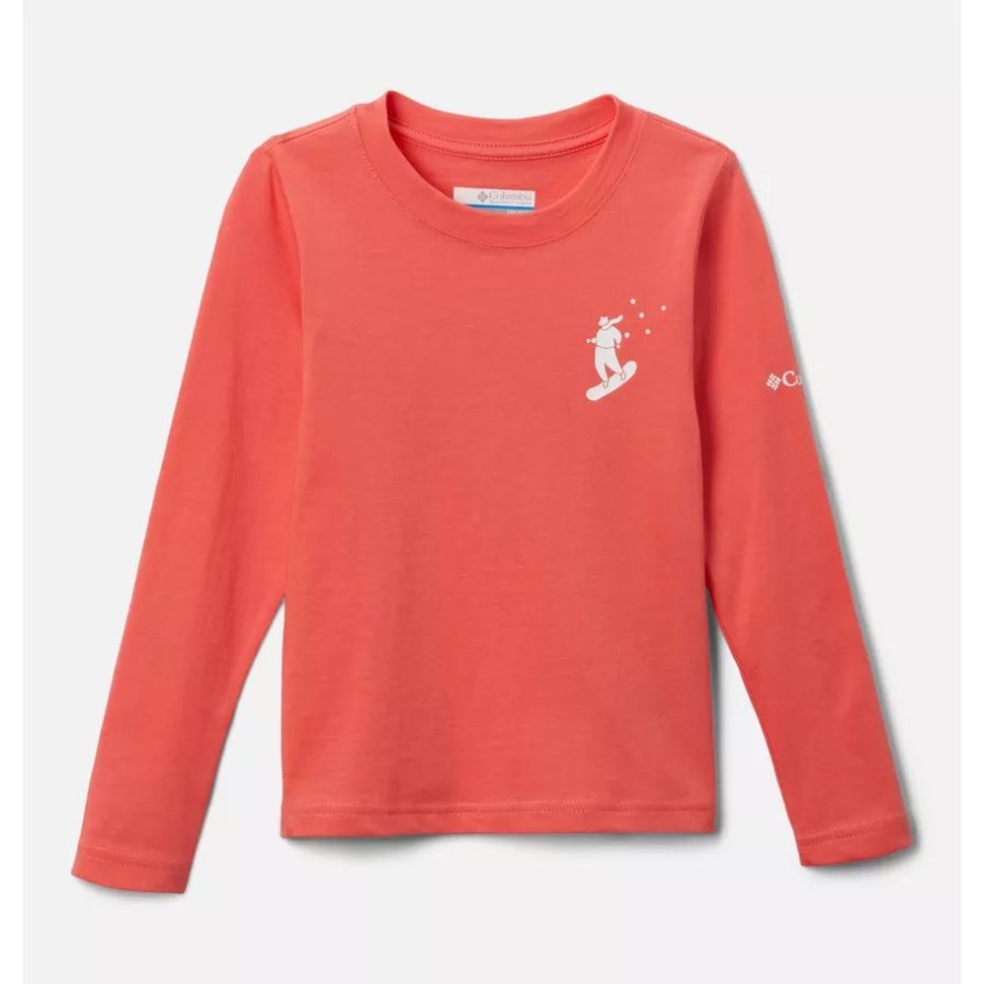 Blush Pink/Gem Skier Girl's Hazeldel Hill Graphic T-Shirt Columbia Sale