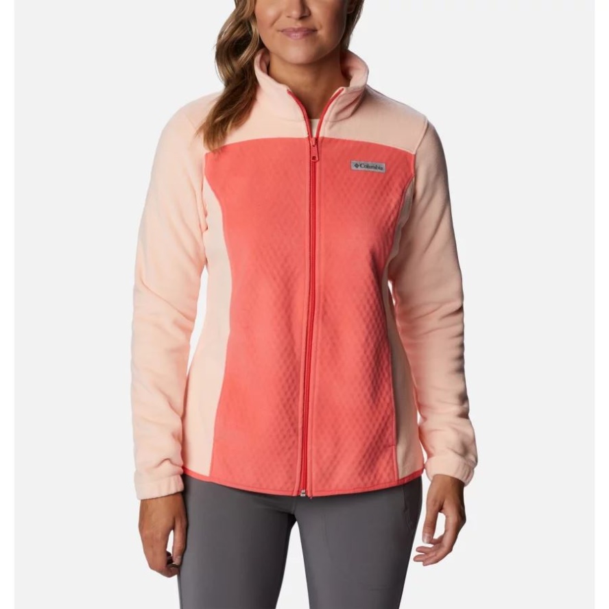 Blush Pink/Peach Blossom Women's Overlook Trail Full Zip Jacket Columbia Sale