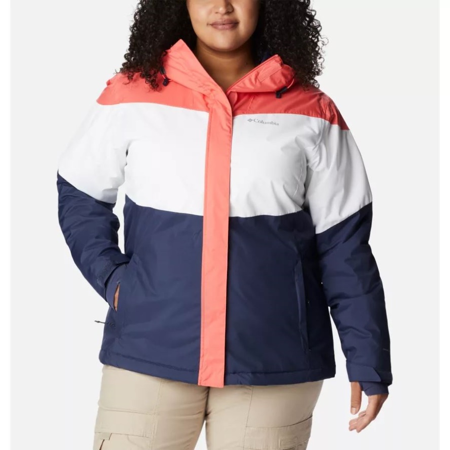 Blush Pink/White/Nocturnal Women's Tipton Peak II Insulated Jacket Plus Size Columbia Sale