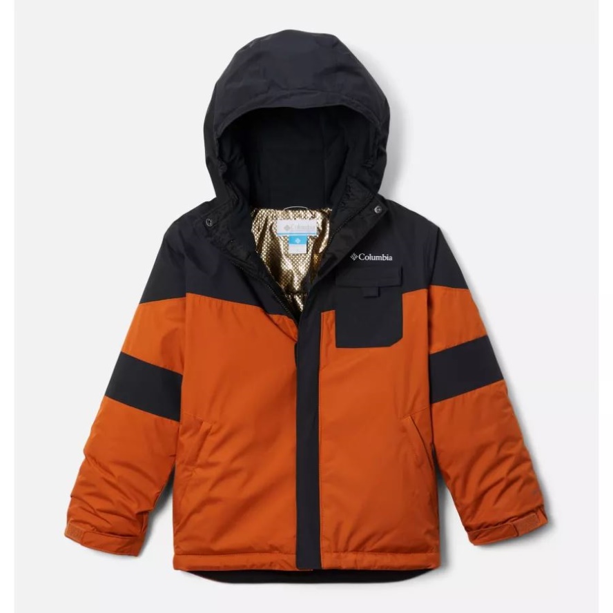 Boy's Mighty MogulII Waterproof Ski Jacket Warm Copper/Black Columbia Sale