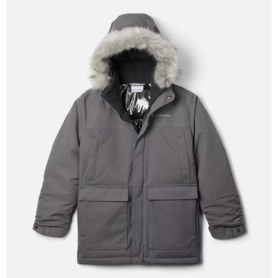 Boys' Boundary Bay Down Parka City Grey Columbia Sale
