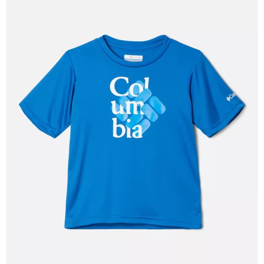 Boys' Edisun Trail Graphic T-Shirt Bright Indigo/Interlace Gem Columbia Sale