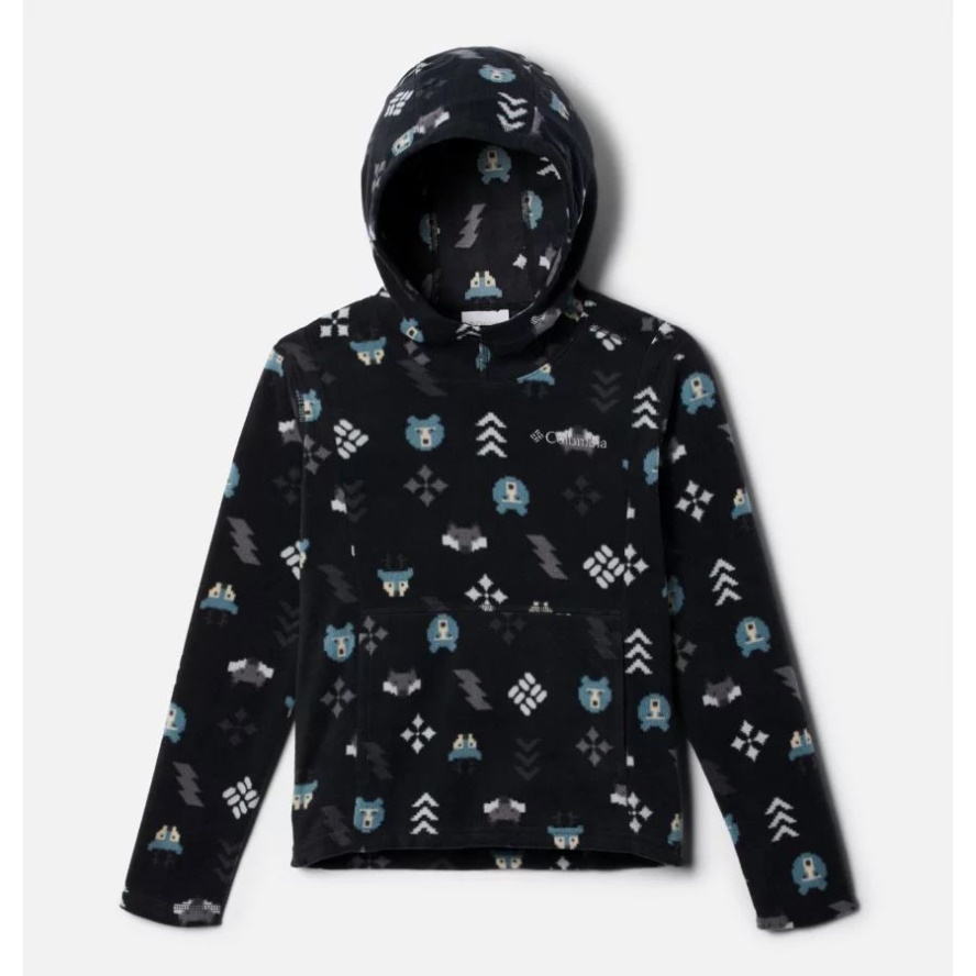 Boys' Glacial Hoodie Black Woodlands Columbia Sale