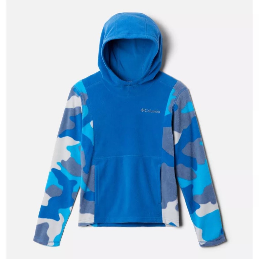 Boys' Glacial Hoodie Bright Indigo/Compass Blue Mod Camo Columbia Sale