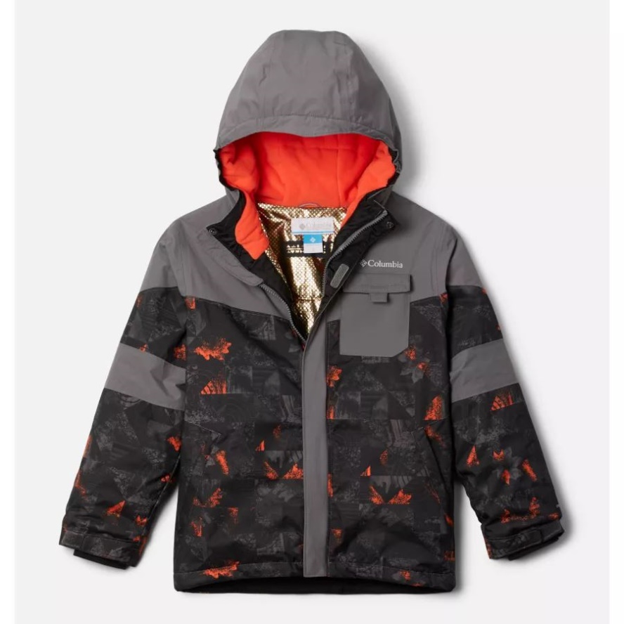Boys' Mighty Mogul II Omni-Heat Infinity Insulated Jacket Shark Kaleidoscope/City Grey Columbia Sale