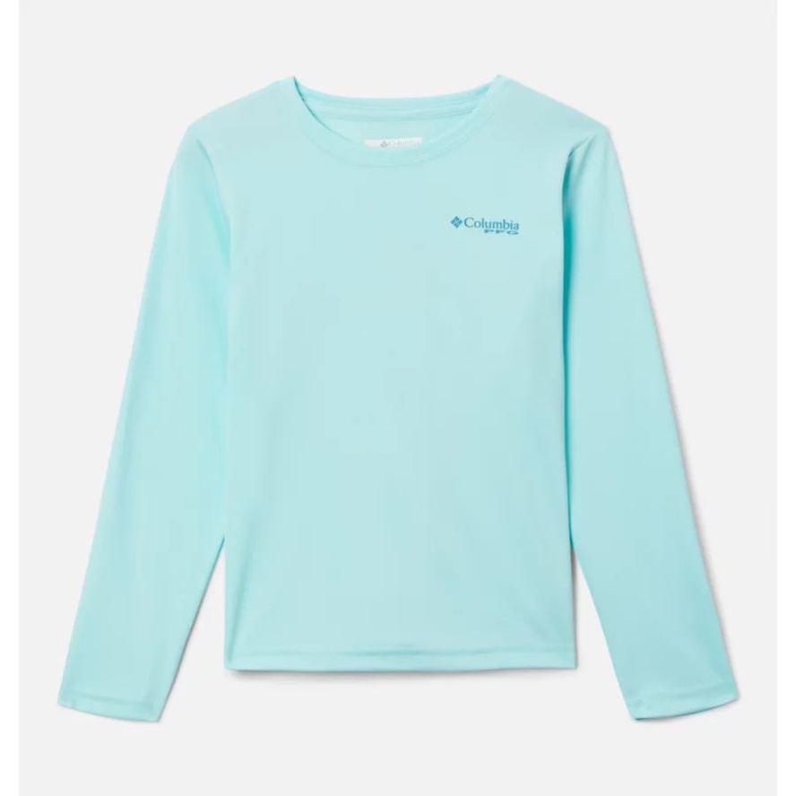 Boys' PFG Terminal Tackle University Long Sleeve Shirt Gulf Stream/Deep Marine - Marlin Columbia Sale