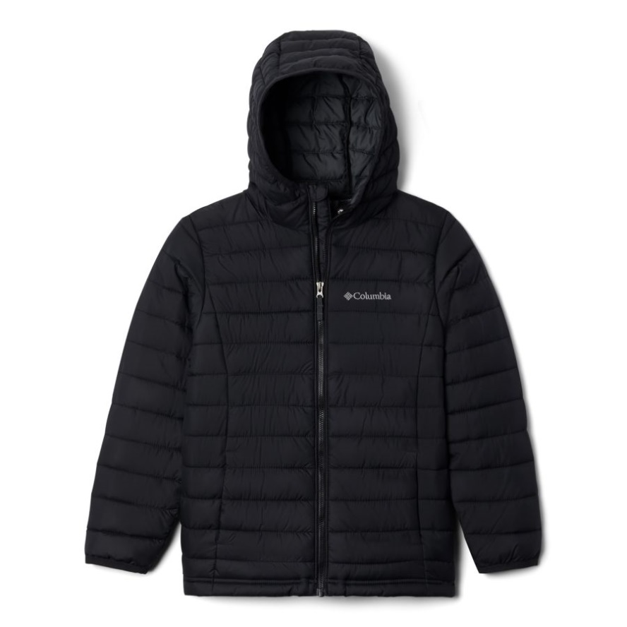 Boys' Powder Lite Hooded Jacket Columbia Sale Black