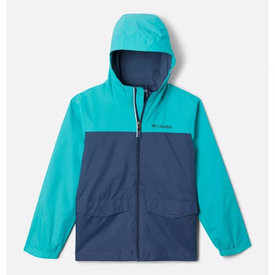 Boys' Rain-Zilla Jacket Bright Aqua/Dark Mountain Columbia Sale