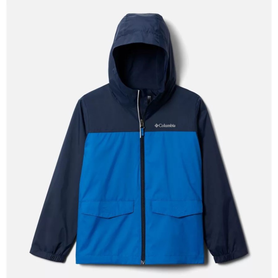 Boys' Rain-Zilla Jacket Columbia Sale Bright Indigo/Collegiate Navy