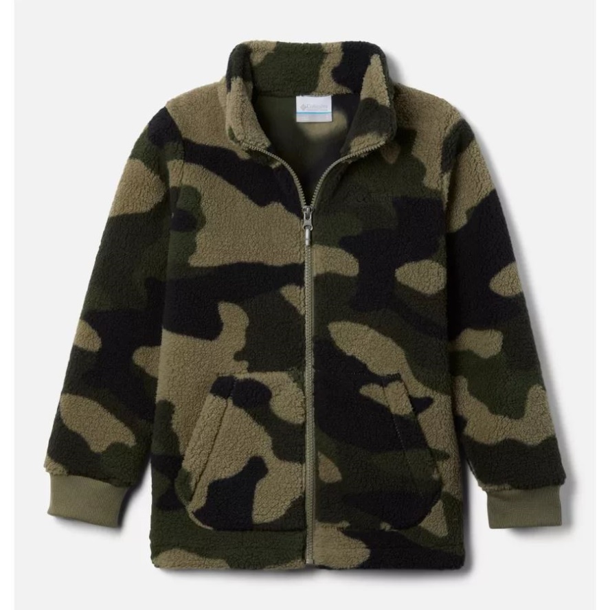 Boys' Rugged Ridge II Full Zip Sherpa Stone Green Mod Camo Columbia Sale