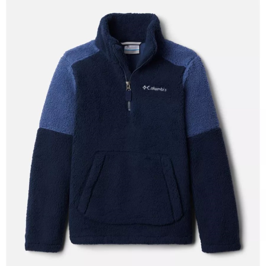Boys' Rugged Ridge III Half Zip Sherpa Pullover Columbia Sale Collegiate Navy/Night Tide