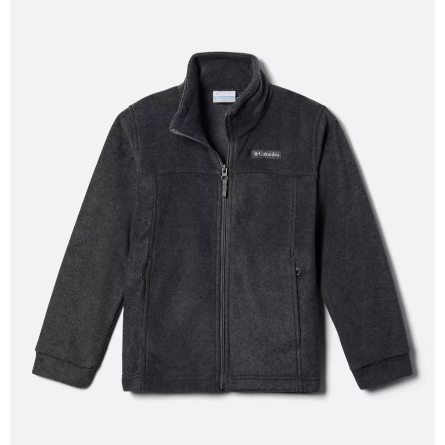 Boys' Steens Mountain II Fleece Jacket Charcoal Heather Columbia Sale