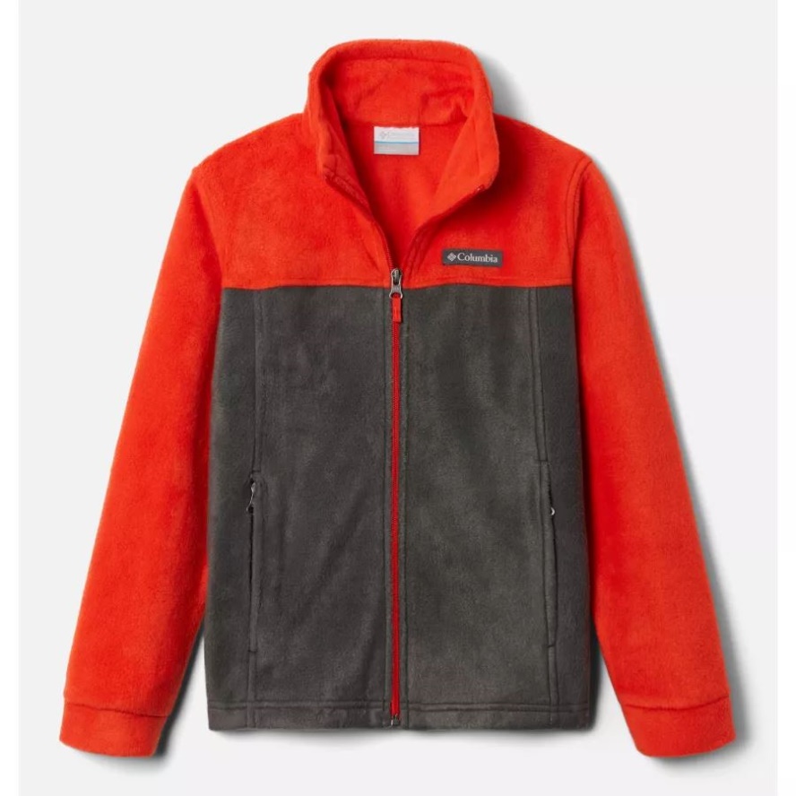 Boys' Steens Mountain II Fleece Jacket Spicy/Shark Columbia Sale