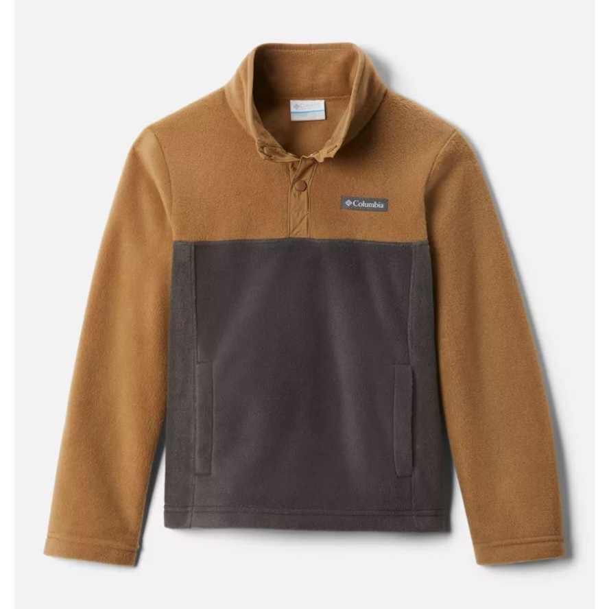 Boys' Steens Mountain1/4 Snap Fleece Pull-Over Columbia Sale Delta/Shark