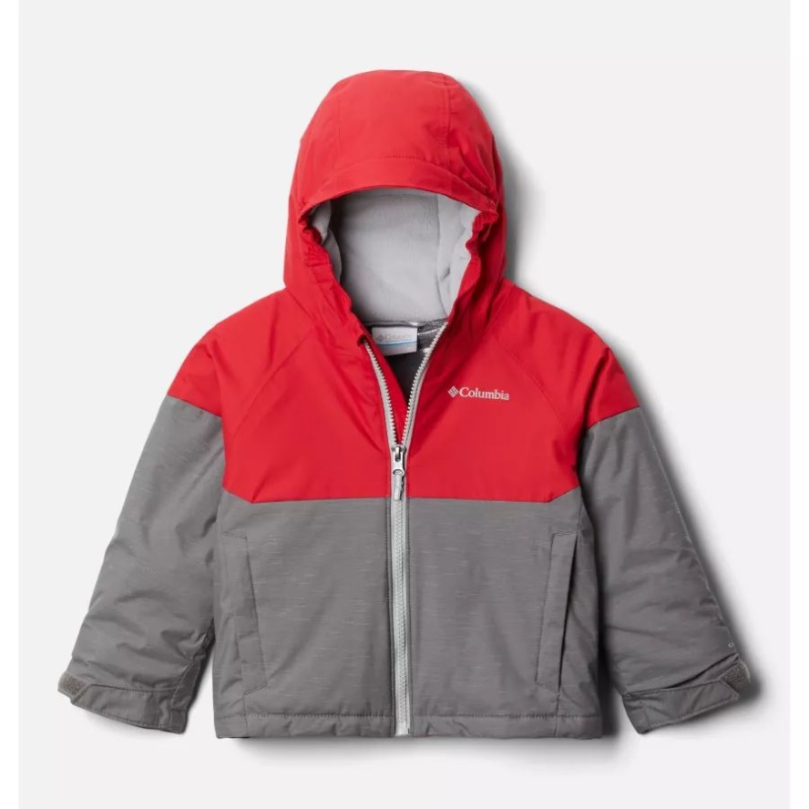 Boys' Toddler Alpine Action II Jacket Columbia Sale City Grey Heather/Mtn Red