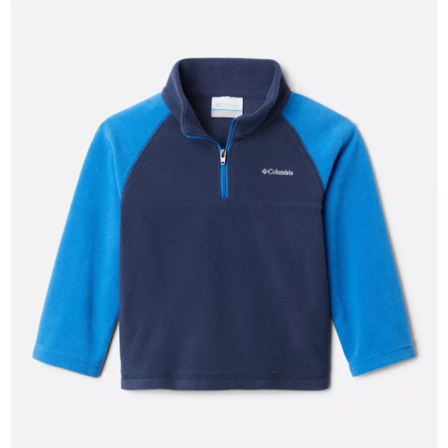 Boys' Toddler Glacial 1/4 Zip Fleece Pullover Columbia Sale Collegiate Navy/Bright Indigo