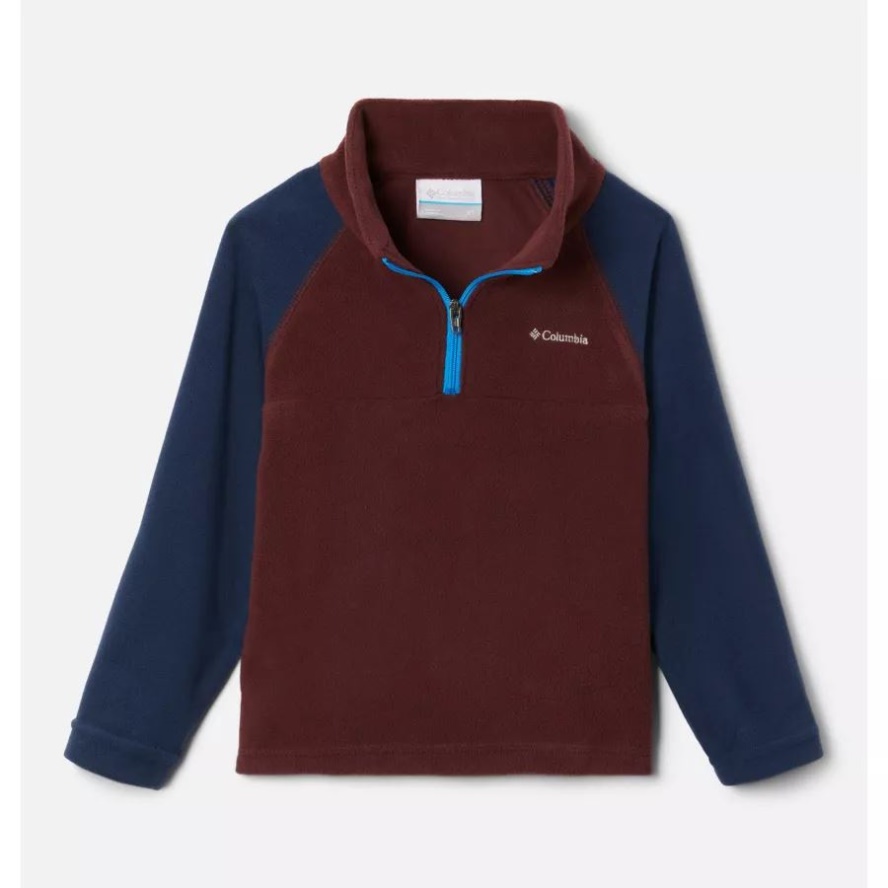 Boys' Toddler Glacial 1/4 Zip Fleece Pullover Elderberry/Collegiate Navy Columbia Sale