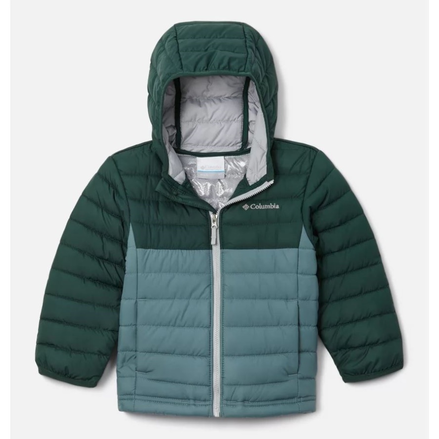 Boys' Toddler Powder Lite Hooded Jacket Columbia Sale Metal/Spruce