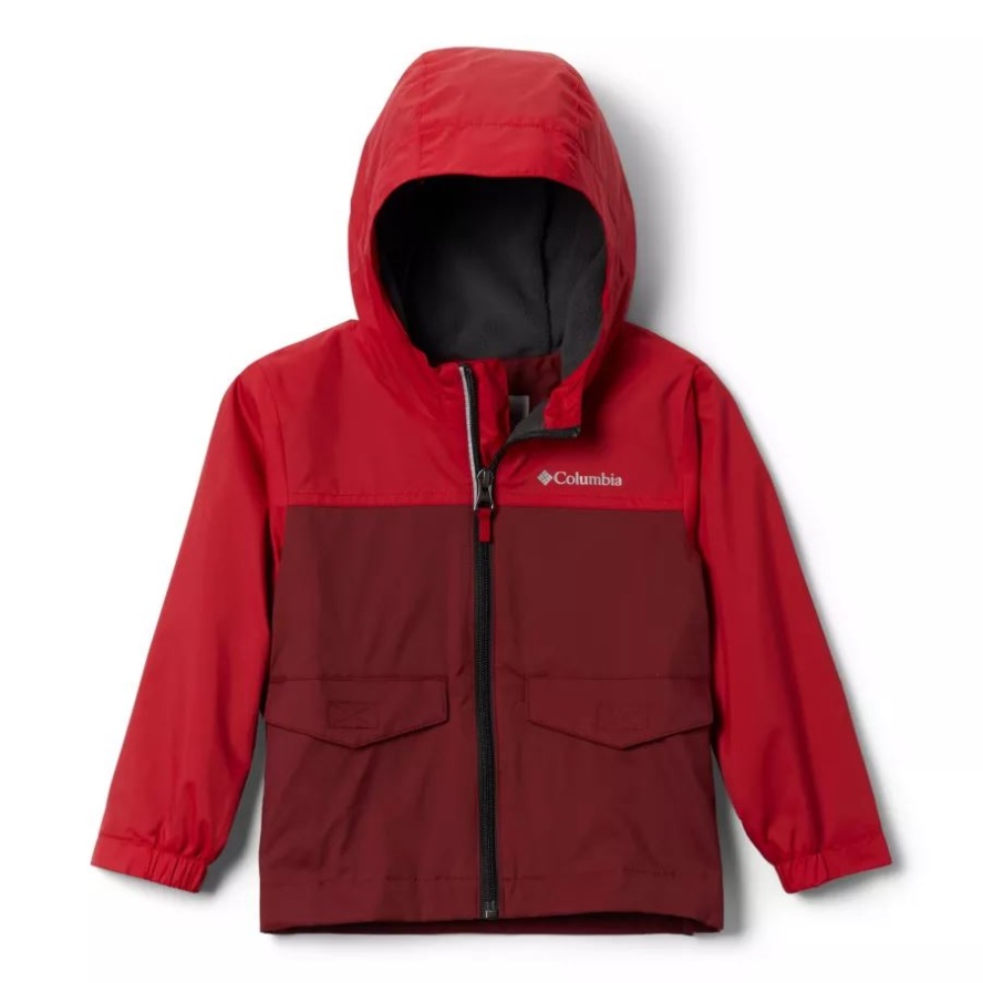 Boys' Toddler Rain-Zilla Jacket Red Jasper/Mountain Red Columbia Sale