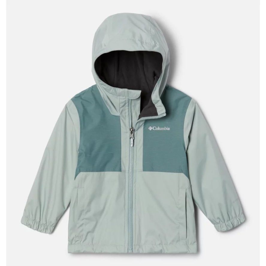 Boys' Toddler Rainy Trails Fleece Lined Jacket Niagara/Metal Slub Columbia Sale