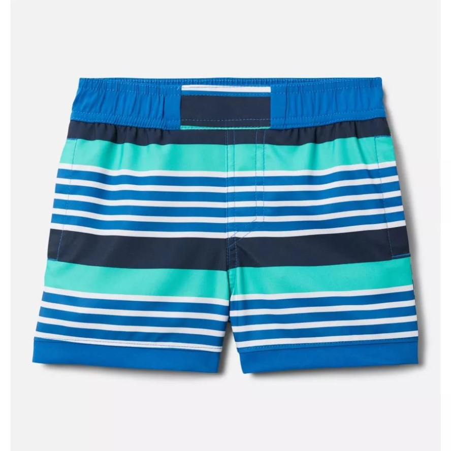 Boys' Toddler Sandy ShoresBoard Shorts Columbia Sale Bright Indigo Milo Stripe