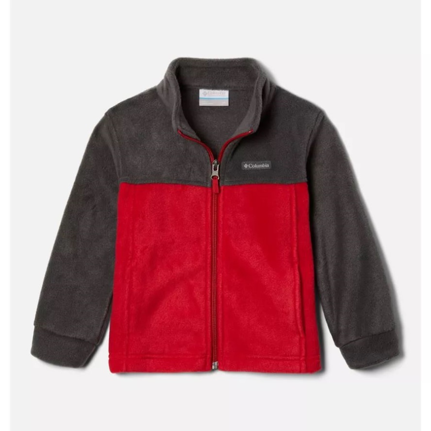 Boys' Toddler Steens Mountain II Fleece Jacket Shark/Mountain Red Columbia Sale