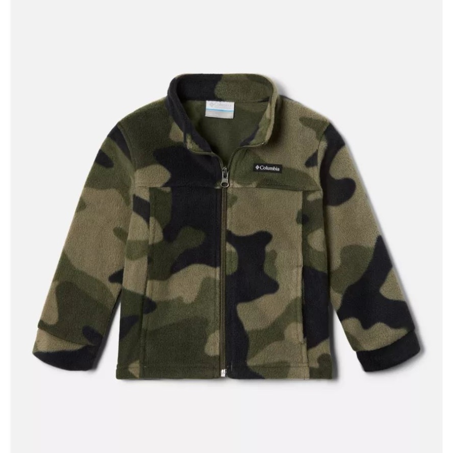 Boys' Toddler Zing III Fleece Jacket Columbia Sale Stone Green Mod Camo