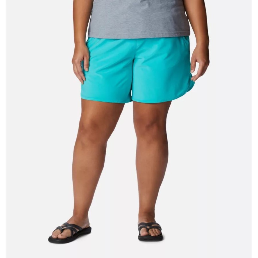 Bright Aqua Columbia Sale Women's Bogata Bay Stretch Shorts Plus Size