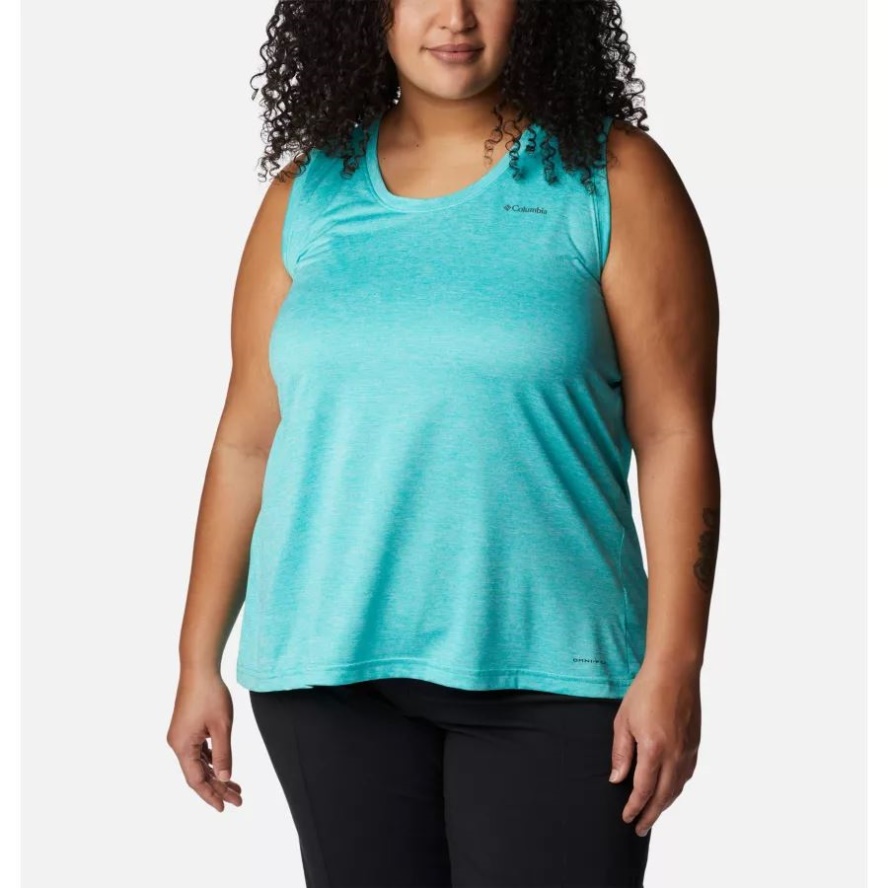 Bright Aqua Heather Women's Columbia Sale Hike Tank Plus Size Columbia Sale